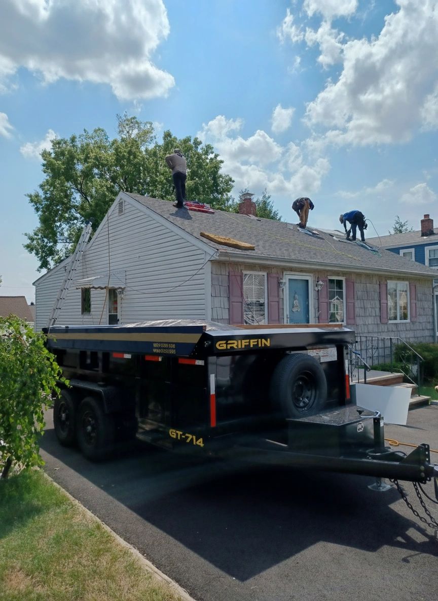 5–12 Yard Dump Trailer Rental | Mr. Dumpster | Bergen & Passaic County NJ 5 to 12 yard dump trailer rental Bergen County NJ — Mr. Dumpster driveway-safe rubber tire dump trailer for residential cleanouts and roofing jobs in Passaic County New Jersey